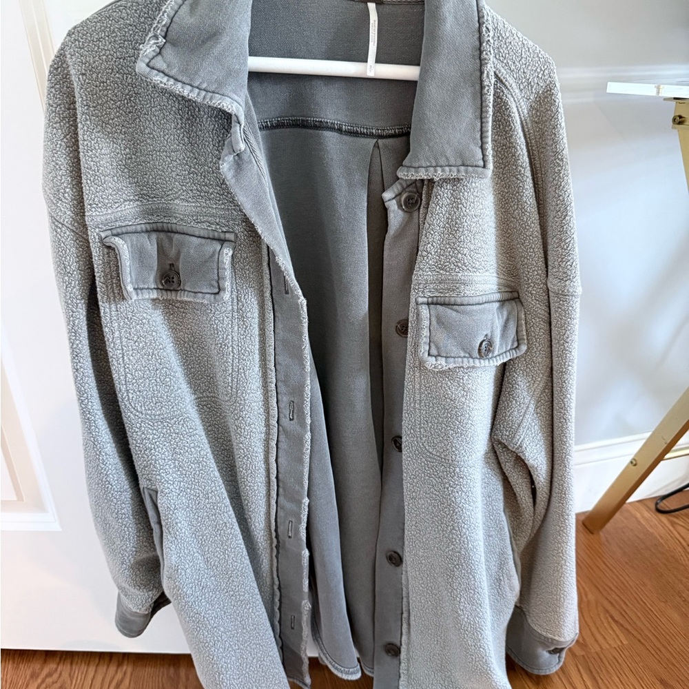 Free People Gray Shacket